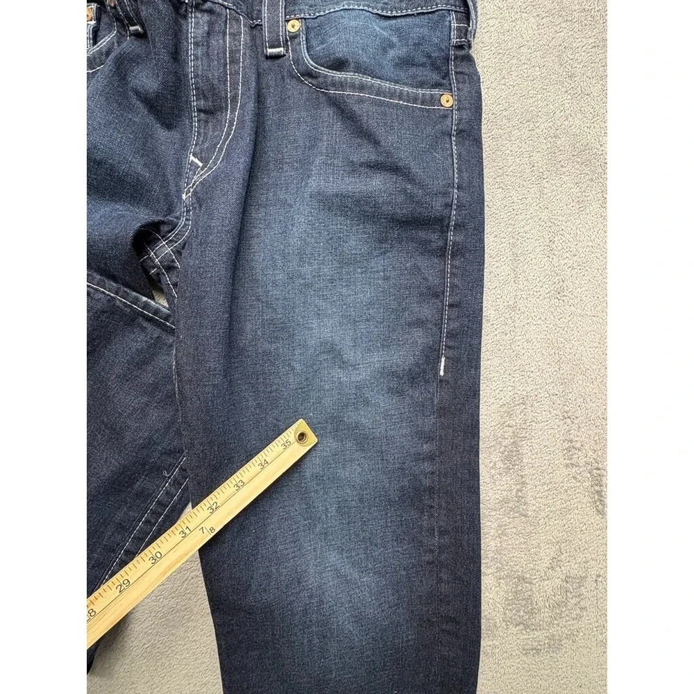 True Religion Boot Cut‎ Jeans Mens Blue Measured 38x31 Denim Pocket Flap